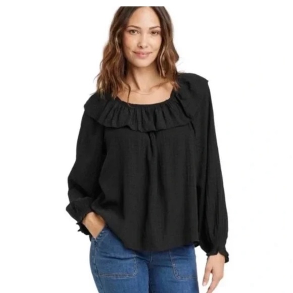 Knox Rose Women's Tops
Knox Rose Balloon Long
Sleeve Ruffle Top - Picture 1 of 7